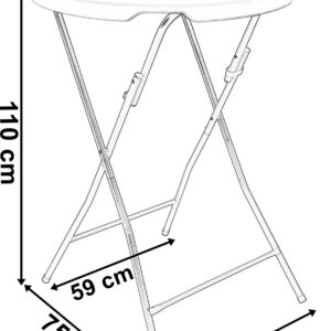 Alternative view of Stolik cateringowy składany GALA 80 cm czarny