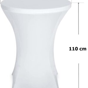 Alternative view of Pokrowiec na stolik koktajlowy BIAŁY 80 cm