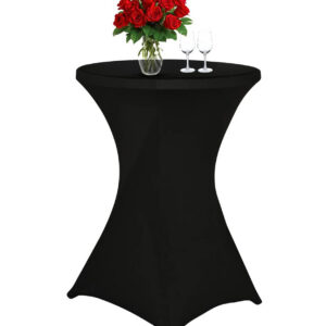 Pokrowiec na stolik koktajlowy czarny 80 cm