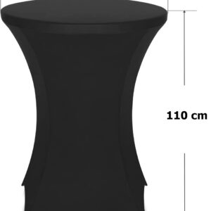 Alternative view of Pokrowiec na stolik koktajlowy czarny 80 cm