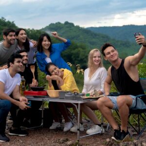 Alternative view of Stolik turystyczny TRIP składany 120x60 cm black wood