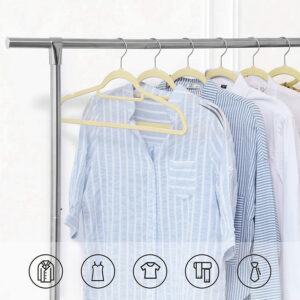 Alternative view of Wieszak welurowy Maxi komplet 50 sztuk beżowy