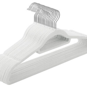 Wieszak welurowy Maxi komplet 50 sztuk szary