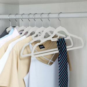 Alternative view of Wieszak welurowy Maxi komplet 50 sztuk szary