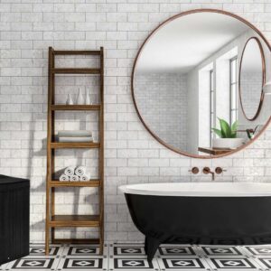 Alternative view of Kosz na pranie bambusowy z pokrywą 100L czarny