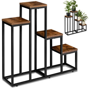 Alternative view of Kwietnik stojący czarny Pallen postarzany dąb