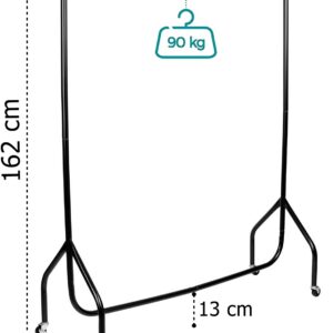 Alternative view of Wieszak stojący na kółkach KOJO czarny