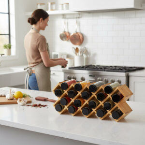 Alternative view of Stojak bambusowy na przyprawy KOCHEN 18 słoików