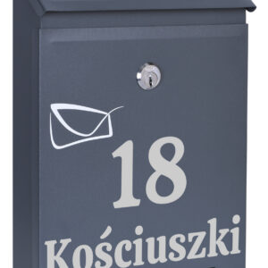 Alternative view of Skrzynka pocztowa na listy Odvin antracyt z napisami