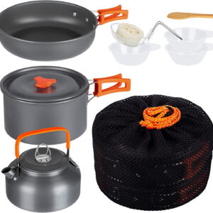 Zestaw turystyczny TRAVELER komplet czajnik garnek patelnia