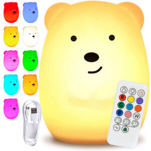 Alternative view of Silikonowa lampka nocna Misiek led rgb