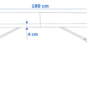 Alternative view of Stół cateringowy RATTAN składany w walizkę - 180 cm czarny