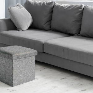 Alternative view of Pufa składana materiałowa DIEGO szary rozmiar L