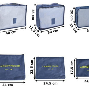 Alternative view of Zestaw 6 organizerów podróżnych GAVIN granatowy