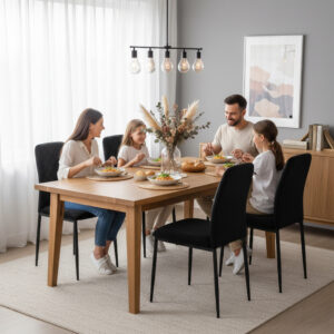 Alternative view of Krzesło welurowe tapicerowane MAVERIK Velvet czarne