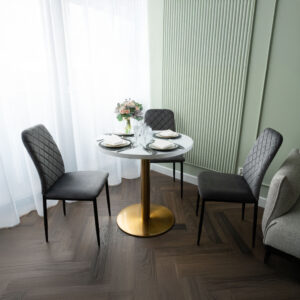 Alternative view of Krzesło welurowe tapicerowane MAVERIK Velvet grafitowe