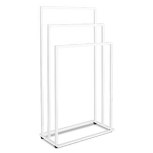 Alternative view of Stojak wieszak na ręczniki 3 ramiona Tire biały