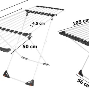 Alternative view of Suszarka na pranie teleskopowa MOJAVE biało-grafitowa