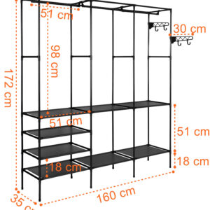 Alternative view of Garderoba SYNTIA z 8 półkami