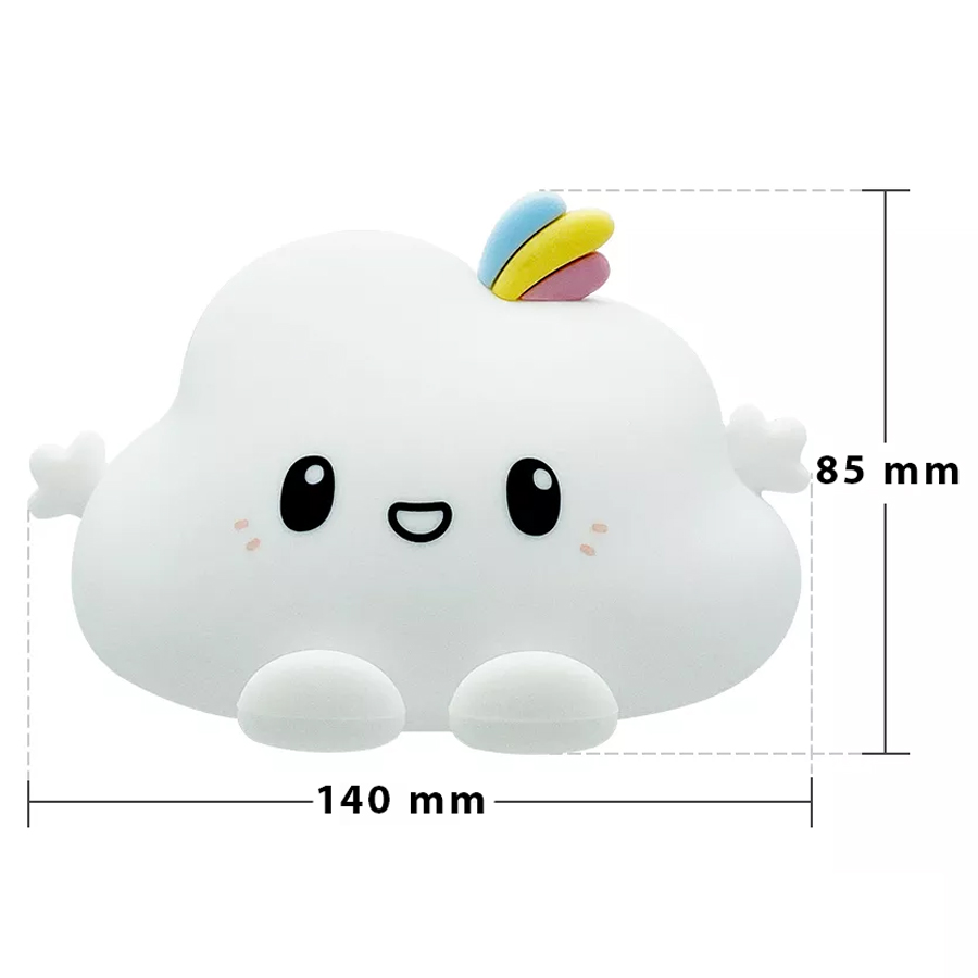 Silikonowa lampka nocna Chmurka led rgb - obrazek 2