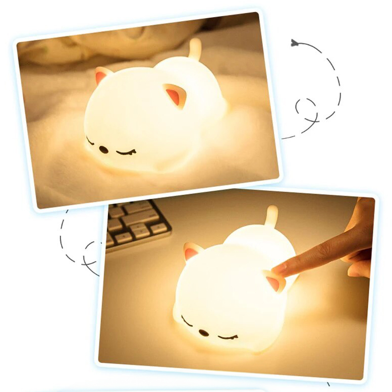 Silikonowa lampka nocna Misiek led rgb - obrazek 5