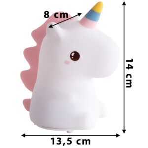 Alternative view of Silikonowa lampka nocna Jednorożec led rgb