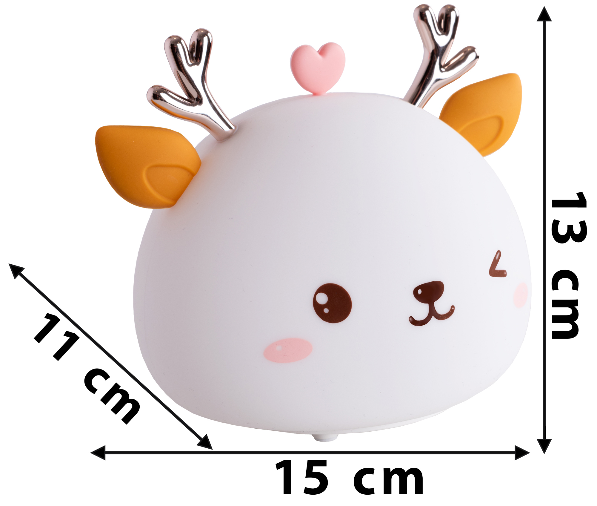 Silikonowa lampka nocna Jelonek led rgb - obrazek 2