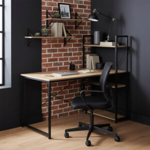 Alternative view of Biurko industrialne loftowe Trosa Modern Oak