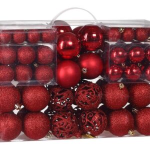 Alternative view of Zestaw bombek choinkowych REGALO CZERWONY 100 sztuk