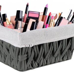 Alternative view of Koszyk pleciony DARLA grafitowy 30x20x15 cm