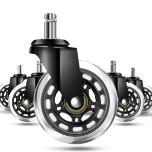 Komplet 5 kółek kauczukowych PERSES do foteli i krzeseł