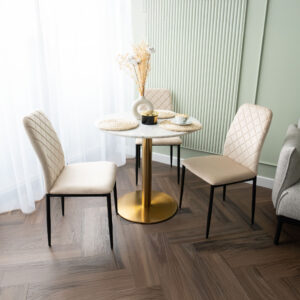 Alternative view of Krzesło welurowe tapicerowane MAVERIK Velvet beżowe