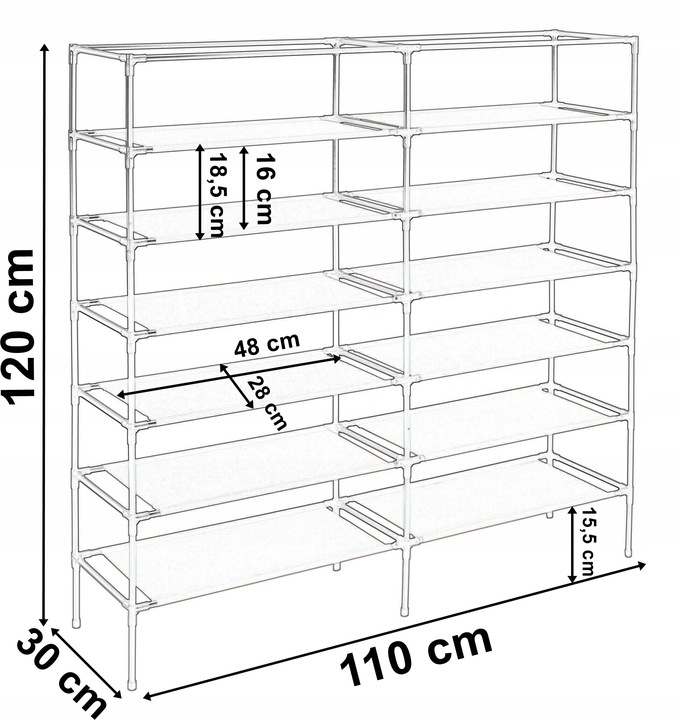 Szafa tekstylna na buty Gabi czarna - obrazek 2