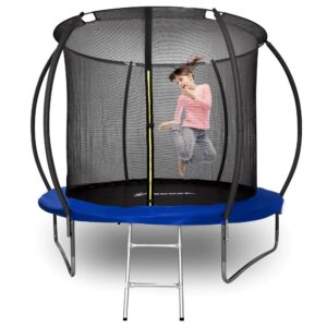Alternative view of Trampolina z siatką i drabinką HENZEN 244 cm niebieska FT 8