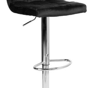 Hoker barowy Arako chromowane czarne Velvet