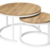 Stoliki kawowe loft Galen Craft Biały zestaw 2 sztuk