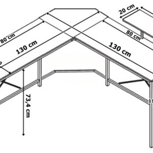 Alternative view of Biurko narożne z nadstawką AMORA RUSTIC