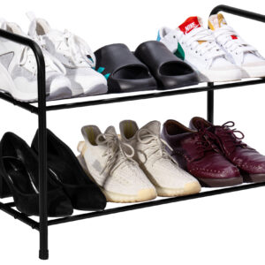 Alternative view of Metalowa półka na buty NORI czarna 2 poziomy