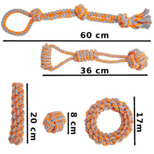 Alternative view of Zestaw szarpaków dla psa SPANKY 5 elementów