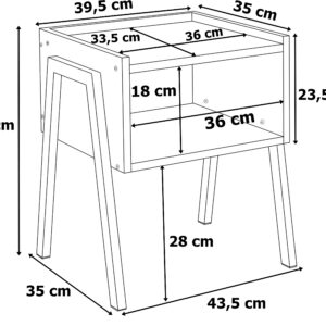 Alternative view of Szafka nocna SKIVE MODERN OAK