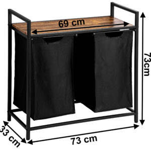 Alternative view of Regał kosz na pranie ARTUS podwójny 2 komory