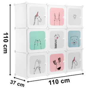Alternative view of Szafka modułowa regał ESLA dziecięcy 9 półek