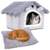 Pluszowy domek dla kota JASPER szary