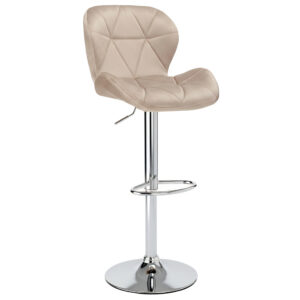 Hoker barowy Gordon chromowany beżowy Velvet
