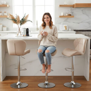 Alternative view of Hoker barowy Gordon chromowany beżowy Velvet