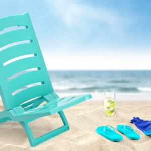 Alternative view of Krzesło plażowe TIRRENO turkusowe