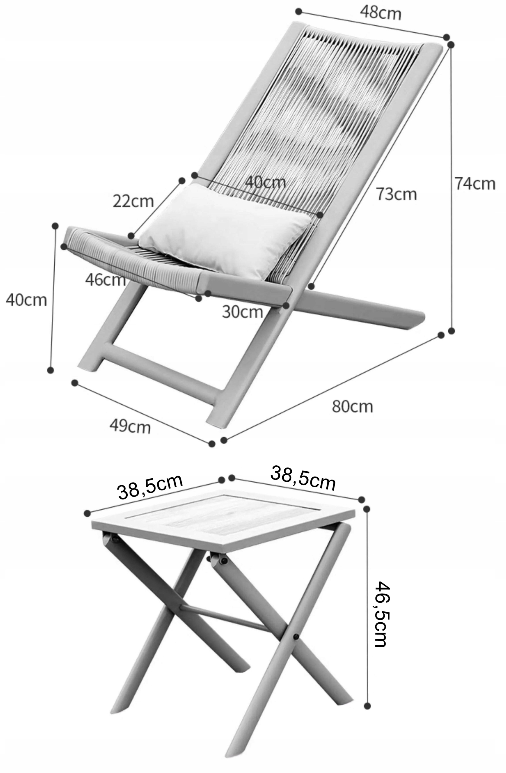 Zestaw mebli ogrodowych CHILL ONYKS - obrazek 2
