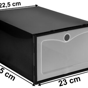 Alternative view of Pudełko na buty OSLO CZARNE zestaw 10 sztuk