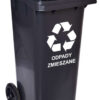Pojemnik na odpady 120L kosz śmietnik czarny