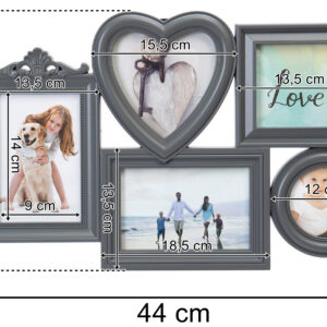 Alternative view of Ramka na zdjęcia CORAZON 5 zdjęć szara